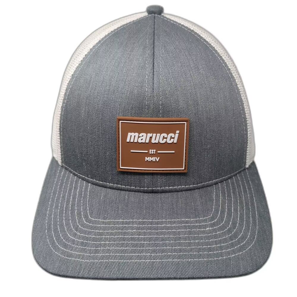 Marucci Trucker Hat Gray White OS Snapback Pro Series Patch Adjustable Baseball